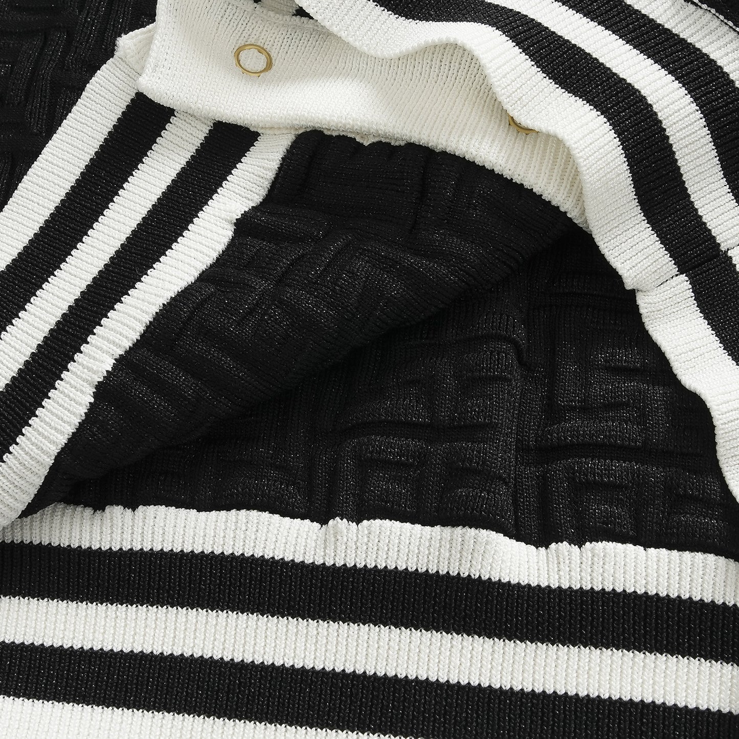25ss Early autumn color-blocking jacquard chanel-style knitted sweater