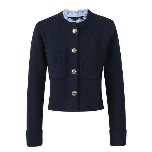 25ss Early autumn French-style chanel-style knitted cardigan