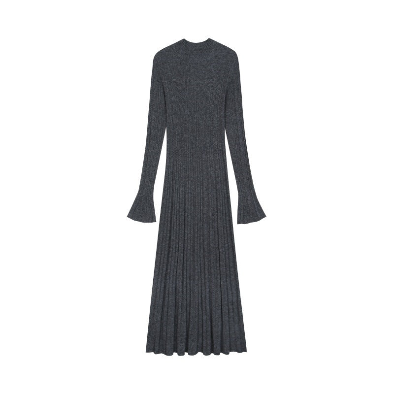 25ss Elegant woolen base knitted dress for autumn and winter