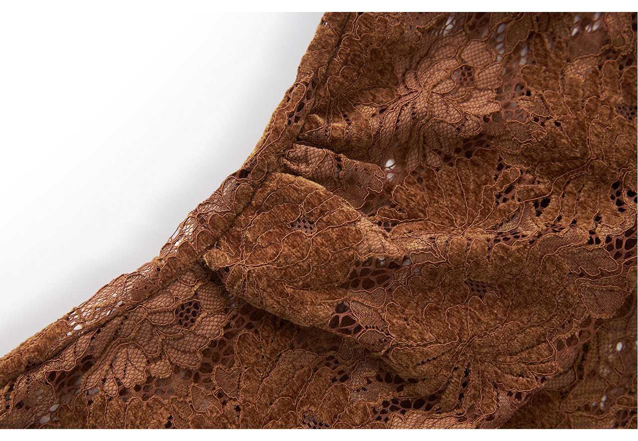 25ss Autumn new Chinese-style retro jacquard Chenille lace vest
