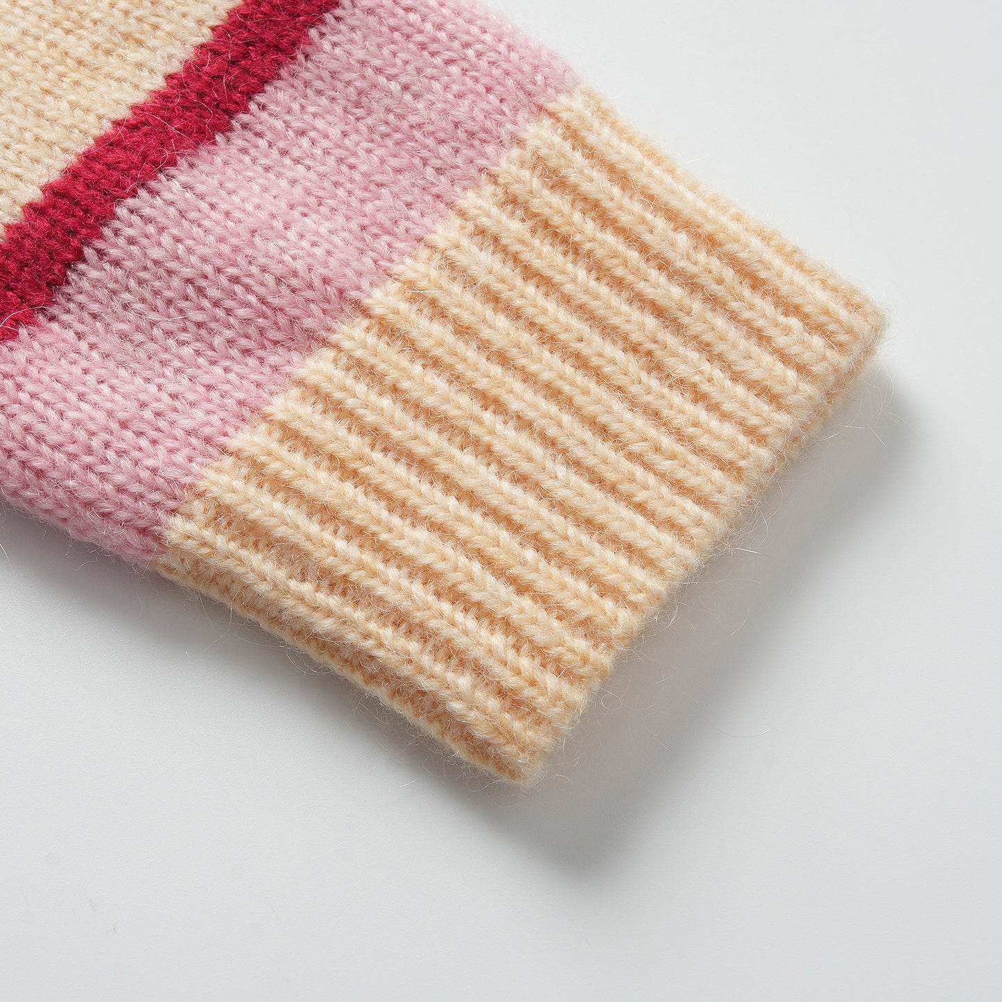 25ss Autumn color-block long-sleeved knitwear