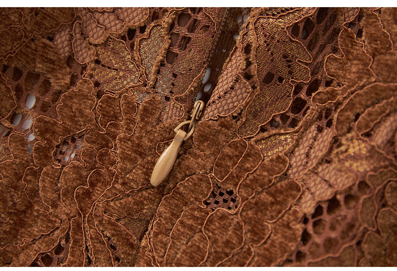 25ss Autumn new Chinese-style retro jacquard Chenille lace vest
