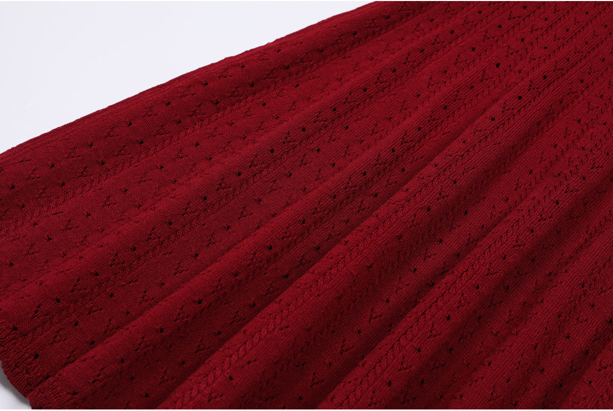 25ss European and American spring and autumn fashion knitted dress
