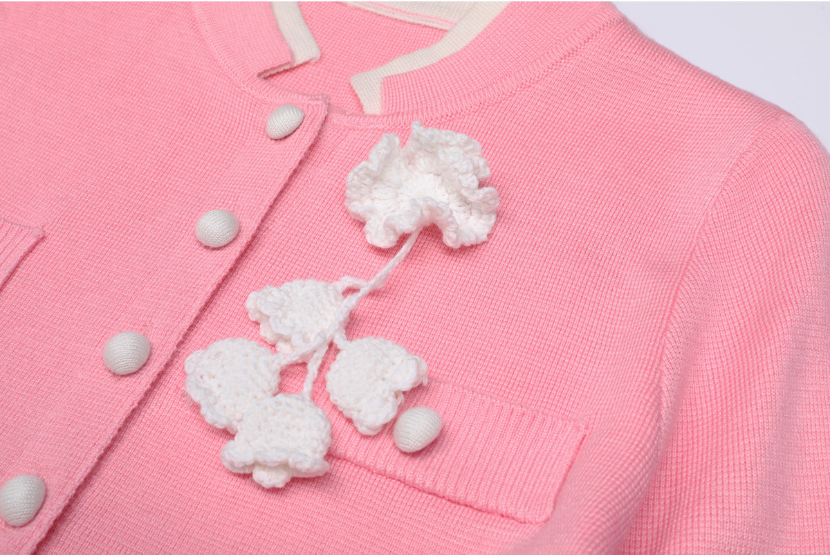 25ss Chunqiu Heavy Industry Knitted Casual Style Set