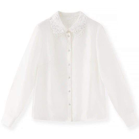 25ss A lace organza shirt for a rich and noble lady