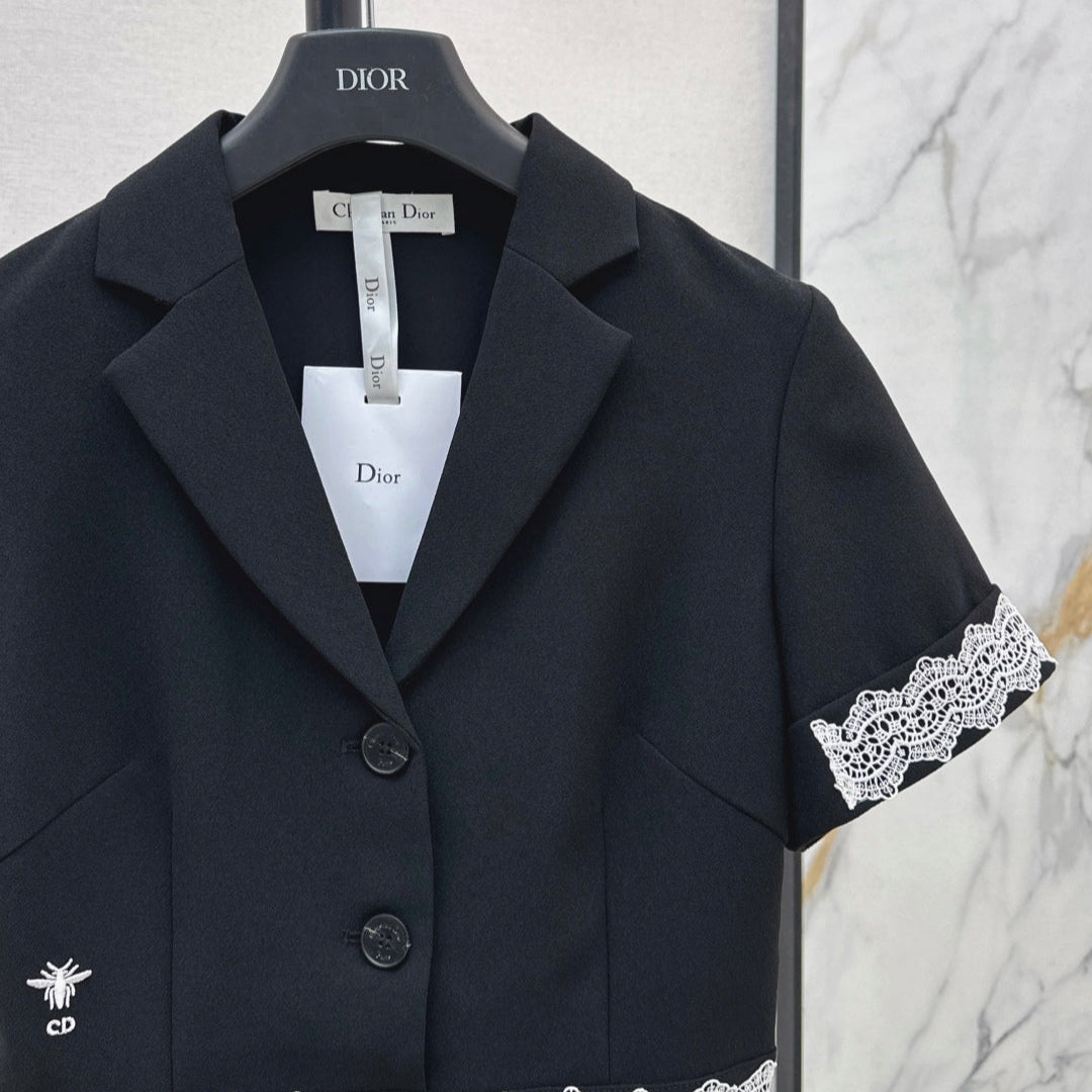 D 25SS Short-sleeved little black dress