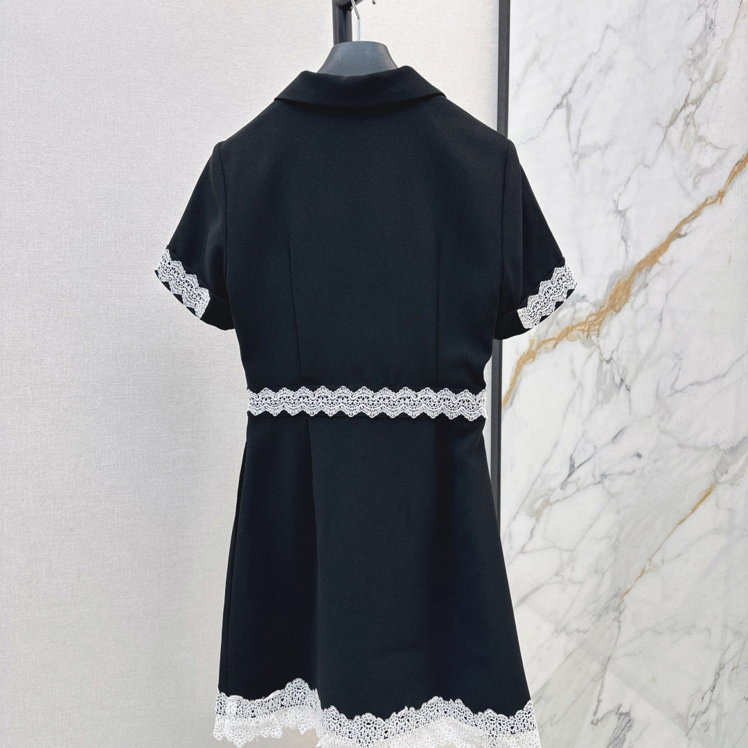 D 25SS Short-sleeved little black dress