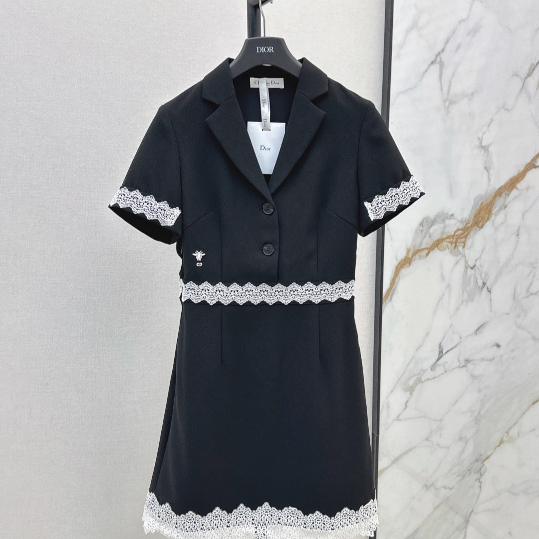 D 25SS Short-sleeved little black dress