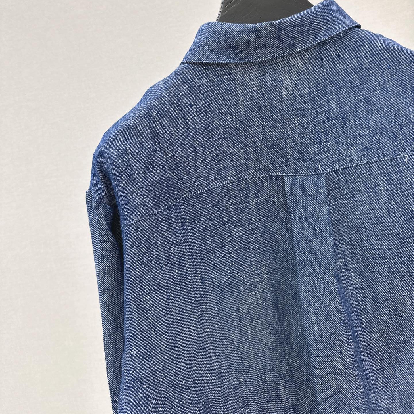 E 25ss New embroidered lace linen shirt