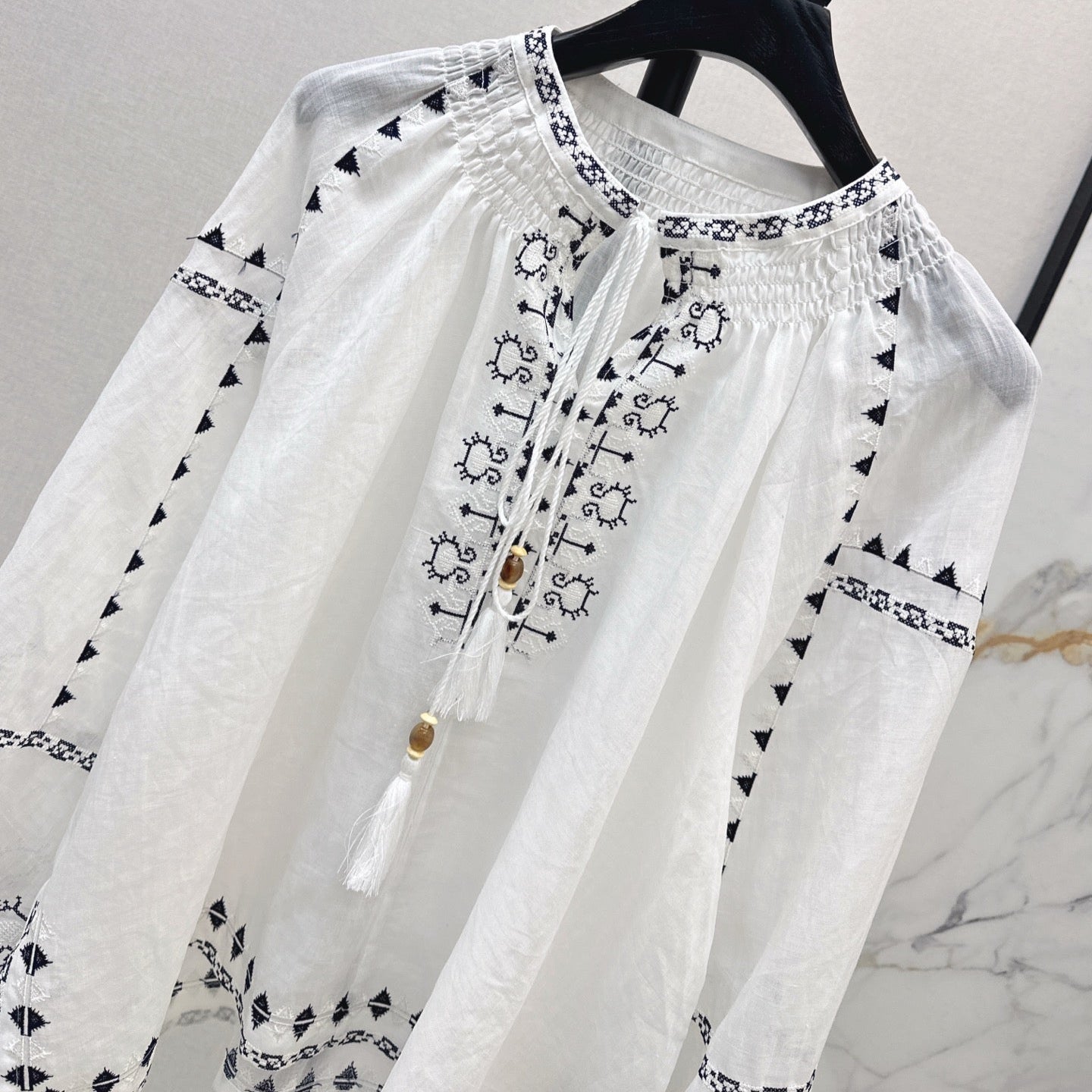 New embroidered white shirt