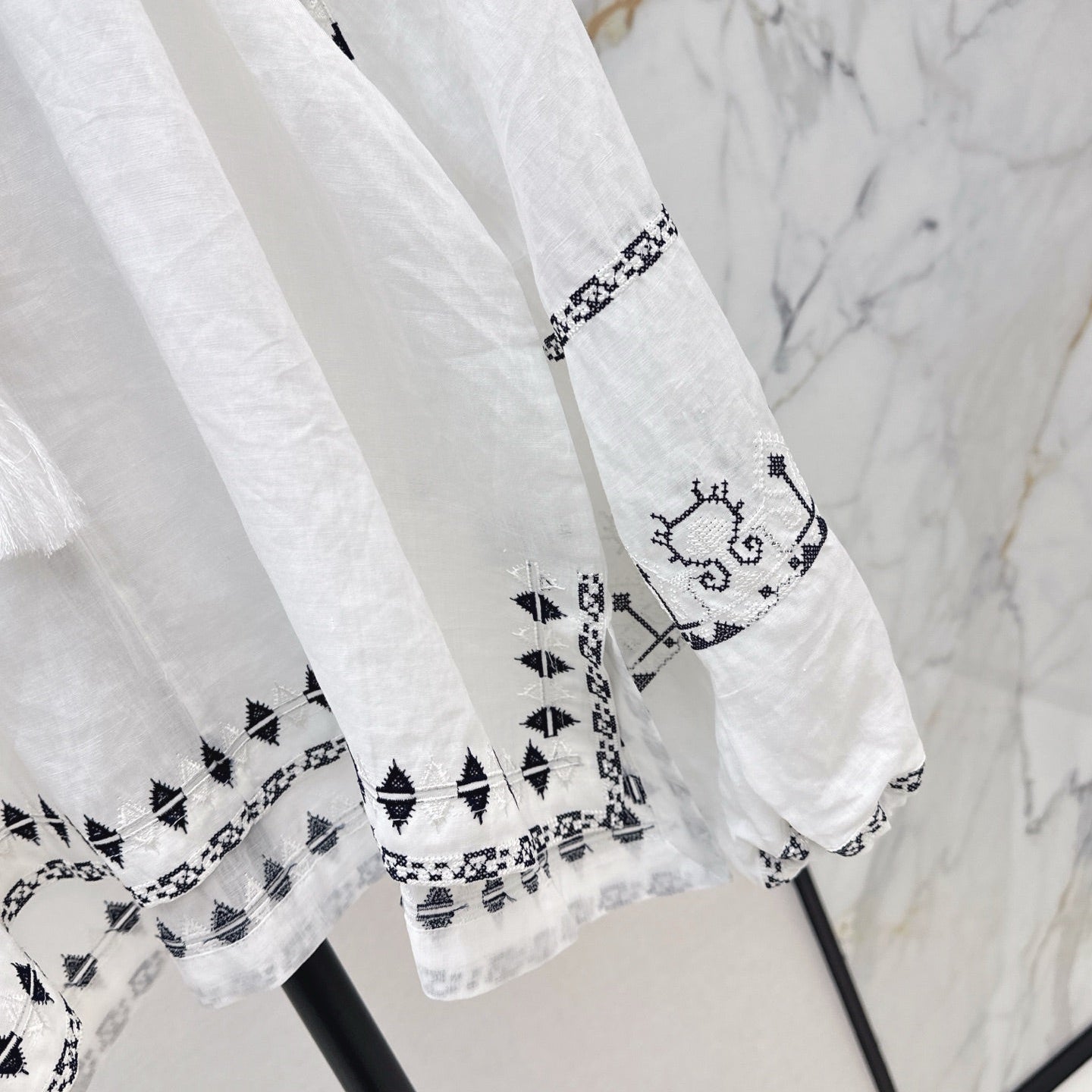 New embroidered white shirt