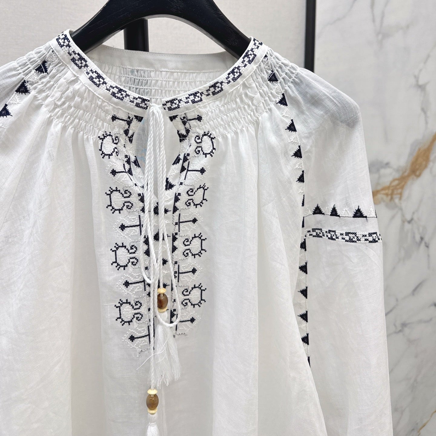 New embroidered white shirt