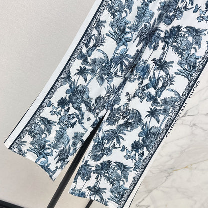 D 25ss Jungle print straight-leg pants