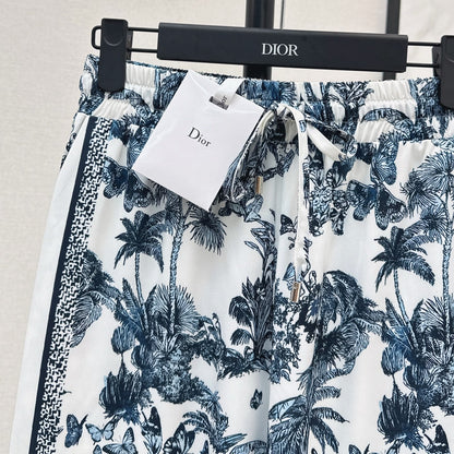 D 25ss Jungle print straight-leg pants